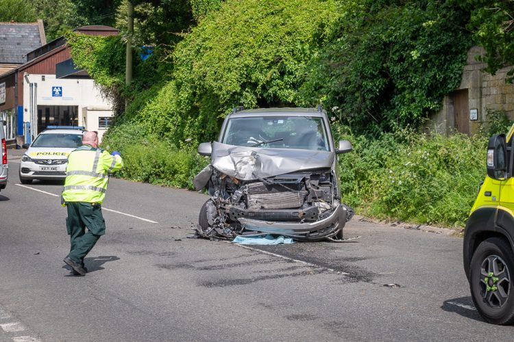 Emergency services attend two-vehicle crash on Box Hill