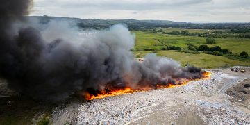 Major blaze at Wiltshire landfill site as firefighters race to scene