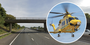 M5 closed: Lorry driver trapped in cab after hitting overbridge