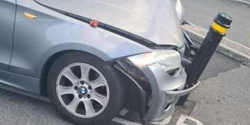 Man arrested after smashing into bollard at Trowbridge railway station