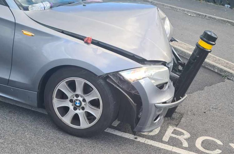 Man arrested after smashing into bollard at Trowbridge railway station