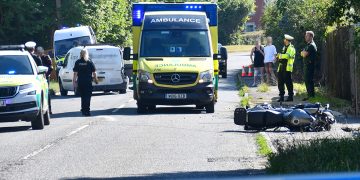 Biker, 30s, airlifted after crashing into van on A361 in Wiltshire