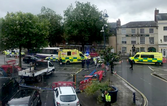 Elderly woman not hit by bus in Devizes town centre, locals claim