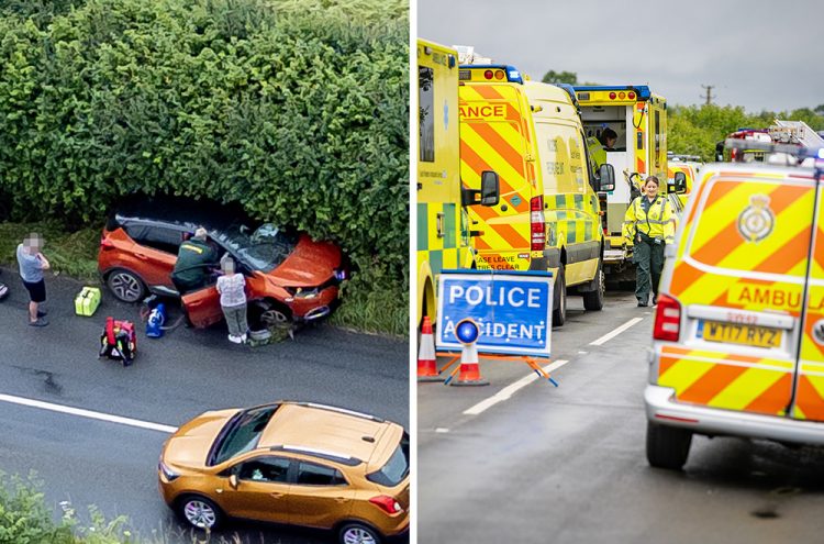 Huge 999 response for ‘minor’ three-vehicle crash near Chippenham