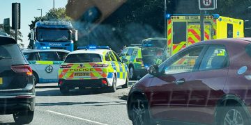 A350 closed as emergency services rush to crash at junction