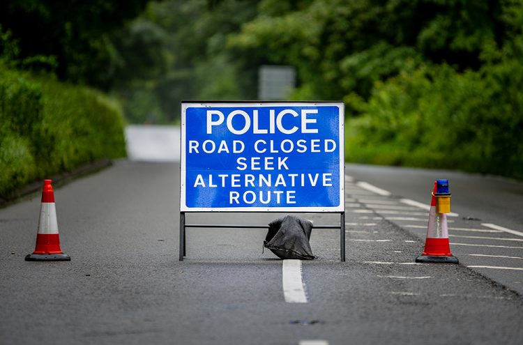 Country road near Swindon closed after four-vehicle crash