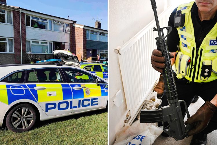 Five men arrested as 40 officers raid four Wiltshire homes