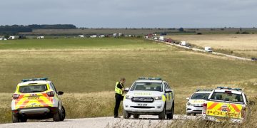Police descend on Salisbury Plain after rave attracts 700 revellers