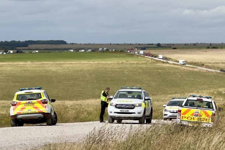 Police descend on Salisbury Plain after rave attracts 700 revellers