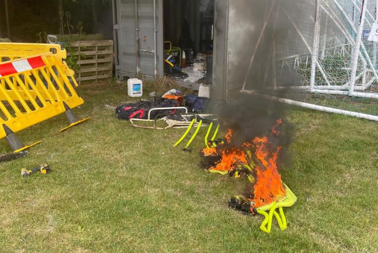 ‘Four youths seen running away’ from football club arson attack