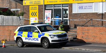 Forensics comb Trowbridge shop for evidence after burglary