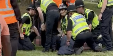 ‘Homophobic protestor’ detained on ground at Swindon Pride
