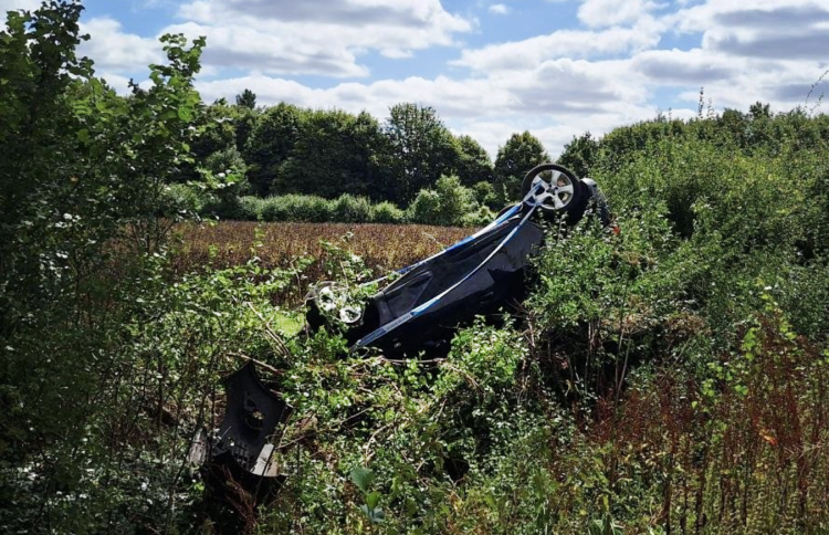 Drink driver arrested after flipping car upside down near Swindon