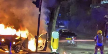 Five-year-old girl dies after car bursts into flames following crash
