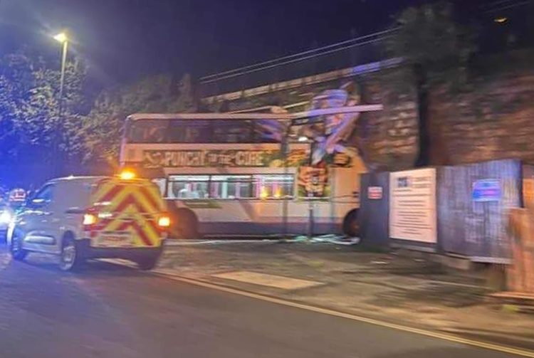 Double decker bus ploughs into Bath bridge in dramatic crash