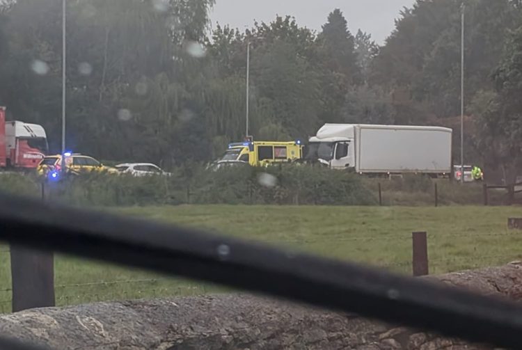 Traffic chaos as car and lorry crash on A350 near Chippenham