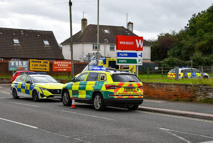 Trowbridge road closed while emergency service attend crash
