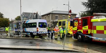 Minibus driver ‘in cardiac arrest’ crashes outside Swindon station