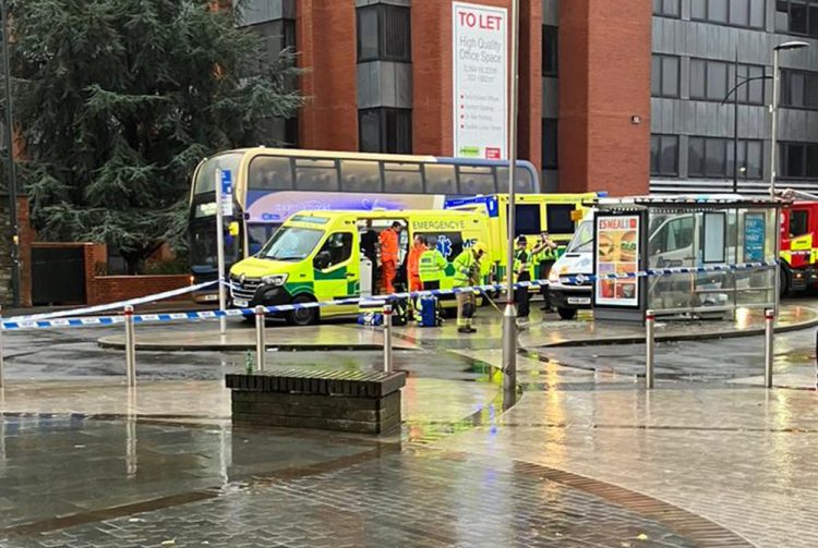 Minibus driver ‘in cardiac arrest’ crashes outside Swindon station