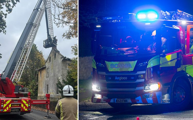 Firefighters tackle Halloween blaze at house in Wiltshire village