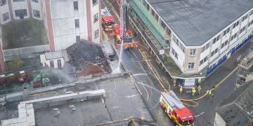 Huge fire breaks out at derelict nightclub in Swindon town centre