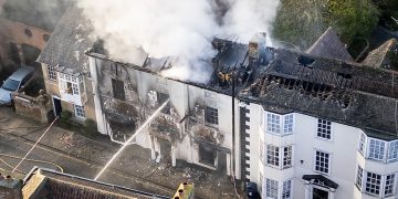 Drone photos capture scale of huge fire in Devizes town centre