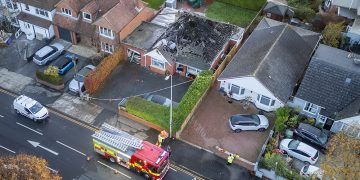 Huge fire destroys Swindon home as council close major route