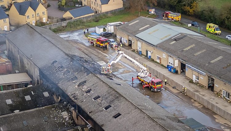 Three men flee as cannabis factory explodes into flames in Tetbury