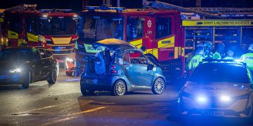 Woman trapped in overturned car after dramatic Swindon crash