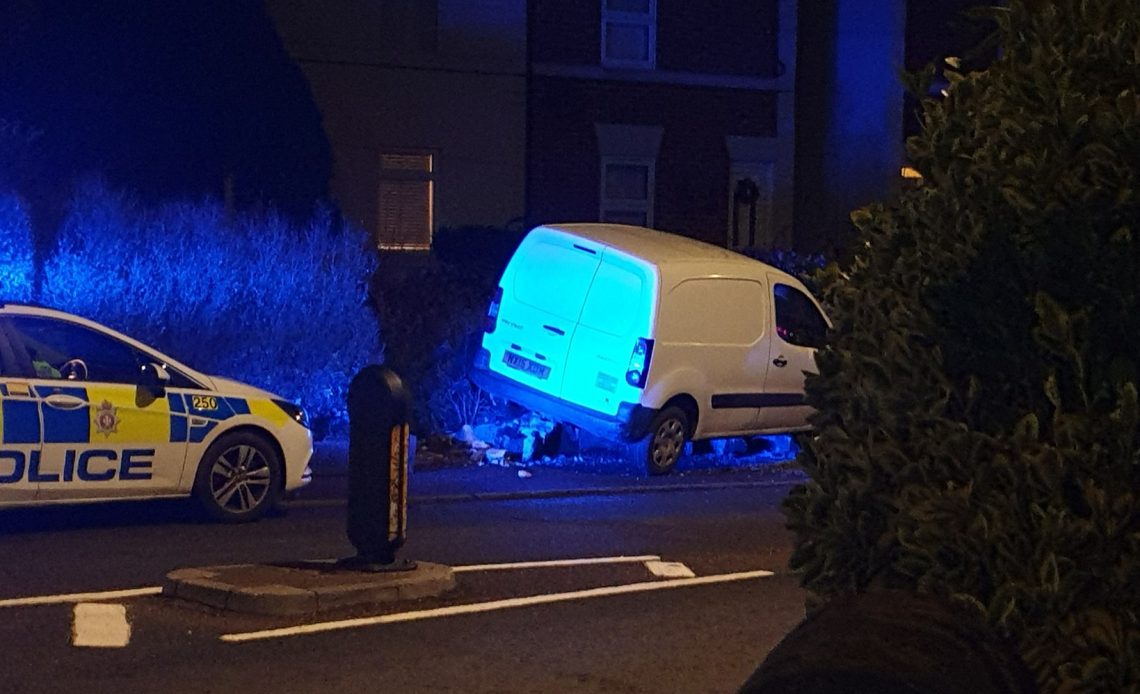 Van driver arrested for string of offences after crash in Trowbridge