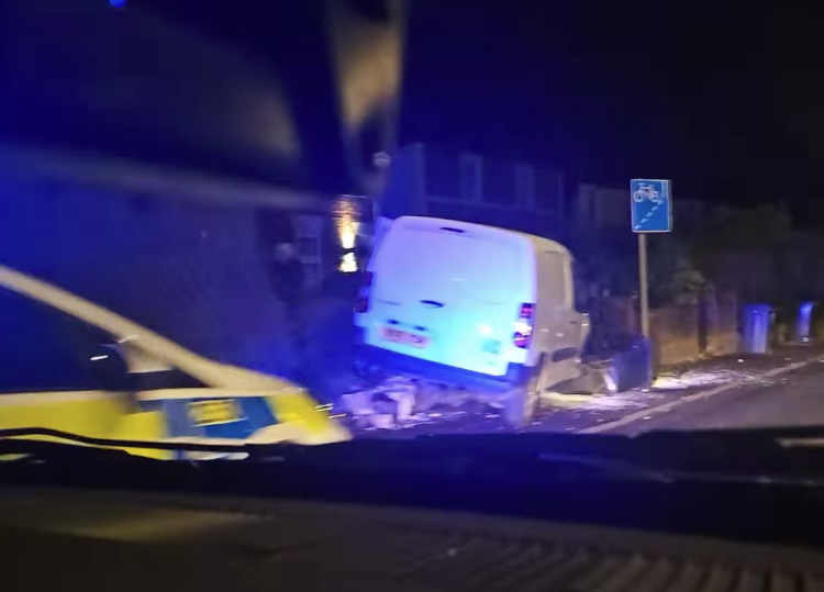 Van driver arrested for string of offences after crash in Trowbridge