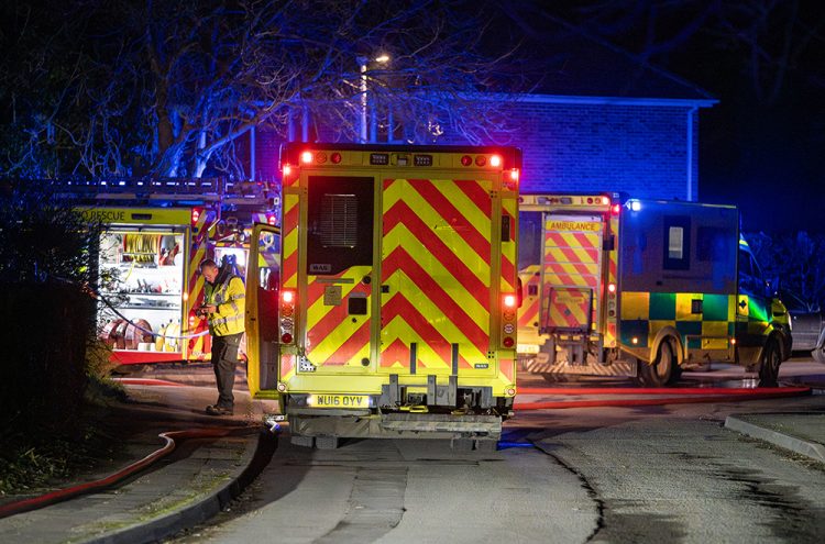 Fire rips through Devizes home as air ambulance attends scene
