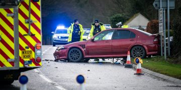 Casualty rushed to hospital after two-car crash near Chippenham