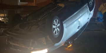 Young driver reported after flipping car in Wiltshire high street