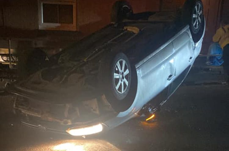 Young driver reported after flipping car in Wiltshire high street