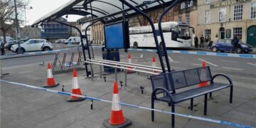 Bus shelter cordoned off after Devizes town centre incident