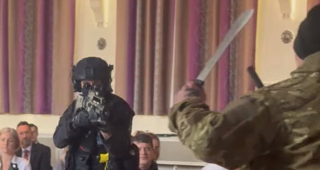 Teachers train for major incident as armed police display skills