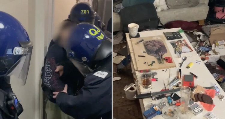 Massive knife found in ‘drug den’ raid in Royal Wootton Bassett