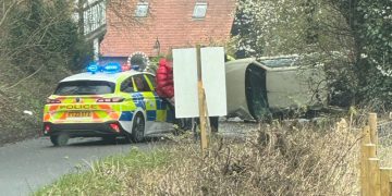 Teen boy arrested after flipping car in countryside near Swindon