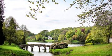 Stourhead sends inaugural painting of the garden for conservation work