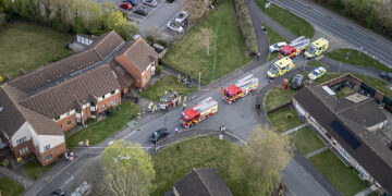 Man airlifted and dog dies after fire breaks out at Chippenham flat