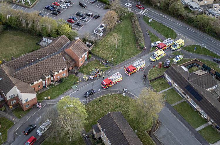 Man airlifted and dog dies after fire breaks out at Chippenham flat