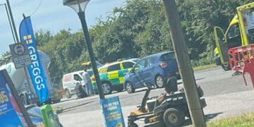 Crash outside Melksham BP garage causes major delays on A350