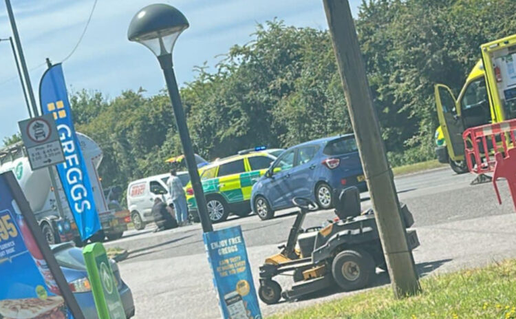 Crash outside Melksham BP garage causes major delays on A350