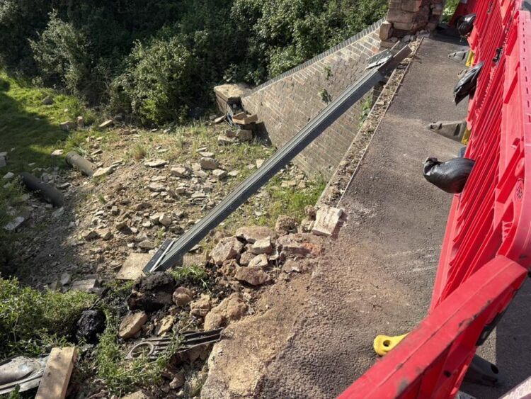 BMW driver legs it after smashing through Lechlade bridge