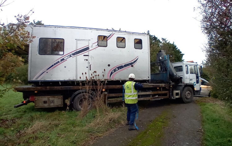 Suspended prison sentence for man who dumped horsebox