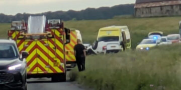 A360 in Wiltshire closed by police after car flips in crash