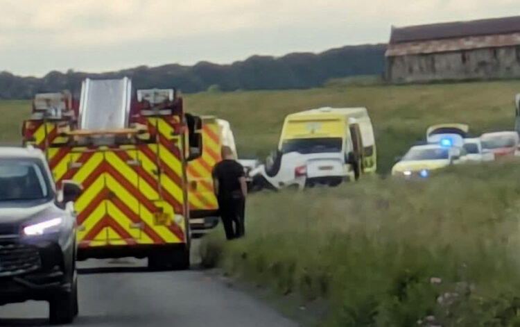 A360 in Wiltshire closed by police after car flips in crash