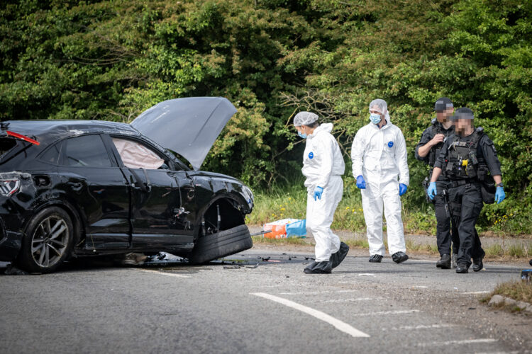 ‘Guns found’ after pursuit ends in crash on M4 junction in Wiltshire