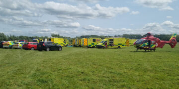 Lechlade boat fire: Eight ambulances and air ambulances on scene